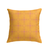 Stylish Floral Symphony pillow on a cozy living room sofa.
